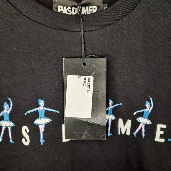NEW RARE Mens Pas De Mer Black Ballet Tee T-Shirt Size Small - Picture 4 of 5